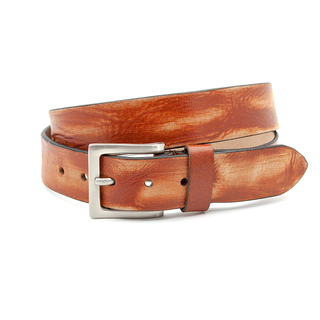Thimbly Belts Heren jeans riem cognac met lichte vegen