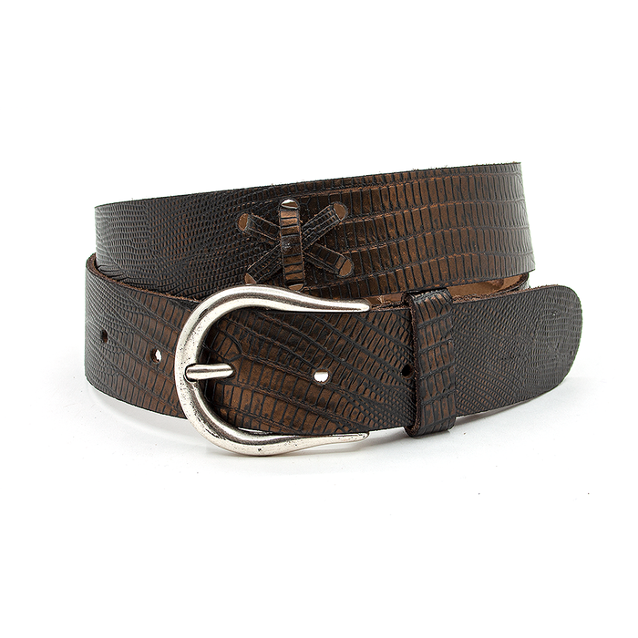 A-Zone Stoere jeansriem brons