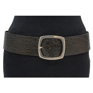 Thimbly Belts Brede bruin/groene heupriem