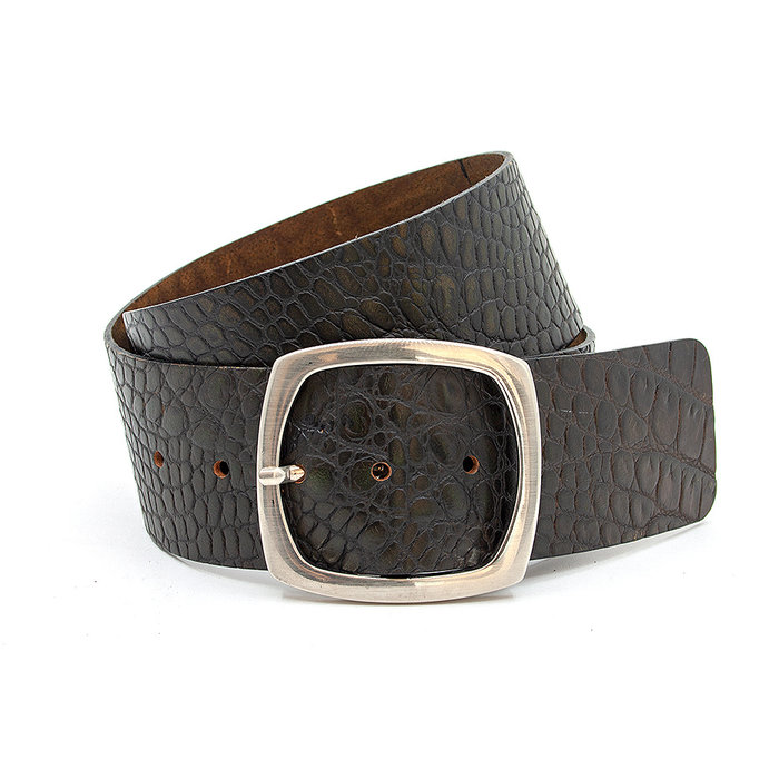 Thimbly Belts Brede bruin/groene heupriem