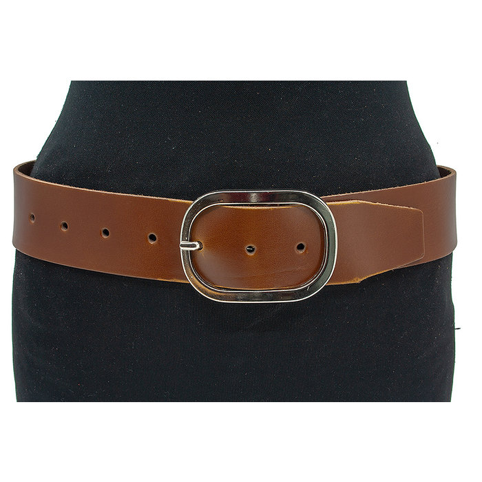JV Belts Brede leren heupriem cognac
