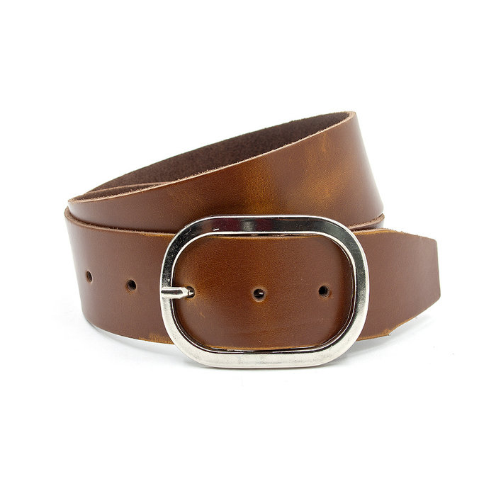JV Belts Brede leren heupriem cognac