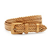 Thimbly Belts Geel gouden dames gevlochten riem