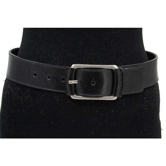 JV Belts Dames zwarte heup riem beklede gesp