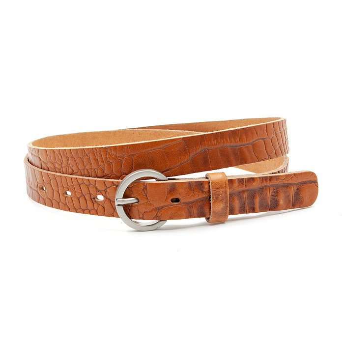Thimbly Belts Dames riem croco cognac