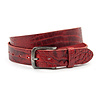 Jeans riem rood slangenprint