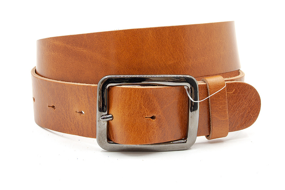 A-Zone Stoere jeans riem cognac