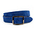 Blauwe kroko jeans riem