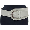 Thimbly Belts Dames brede heupriem grijs-wit
