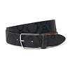 Zwarte dames riem met slangenprint