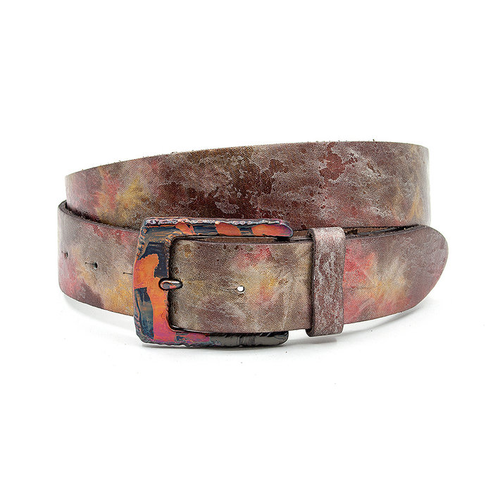 A-Zone Dames riem roodachtig mettalic multi color