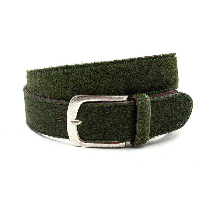 Thimbly Belts Groene hair-on riem