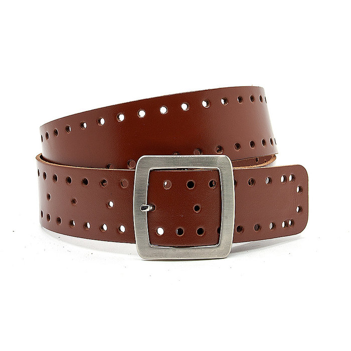 Thimbly Belts Stoere cognac dames riem