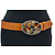 Stoere jeans riem cognac