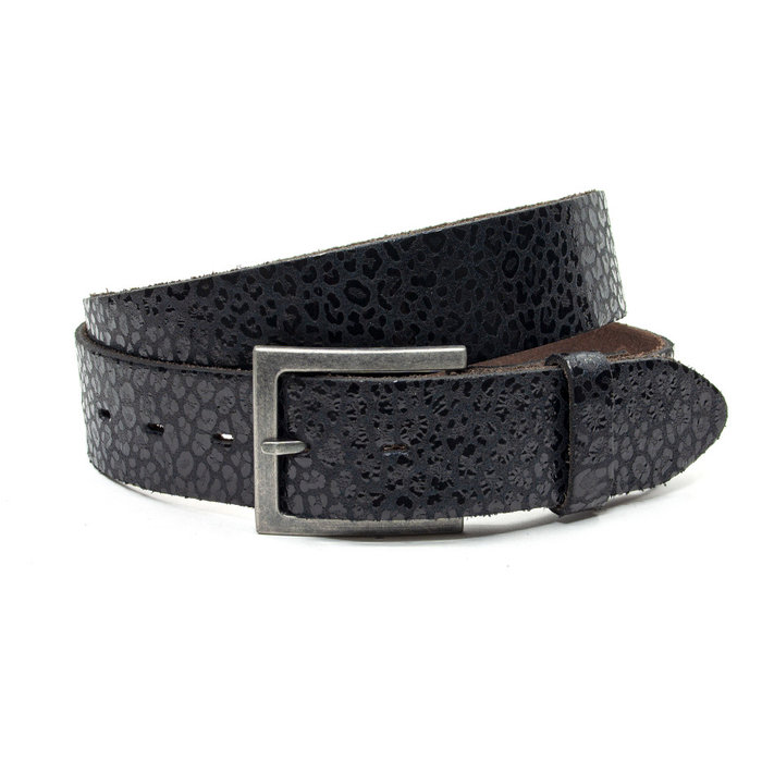 A-Zone Jeans riem met croco print glanzend