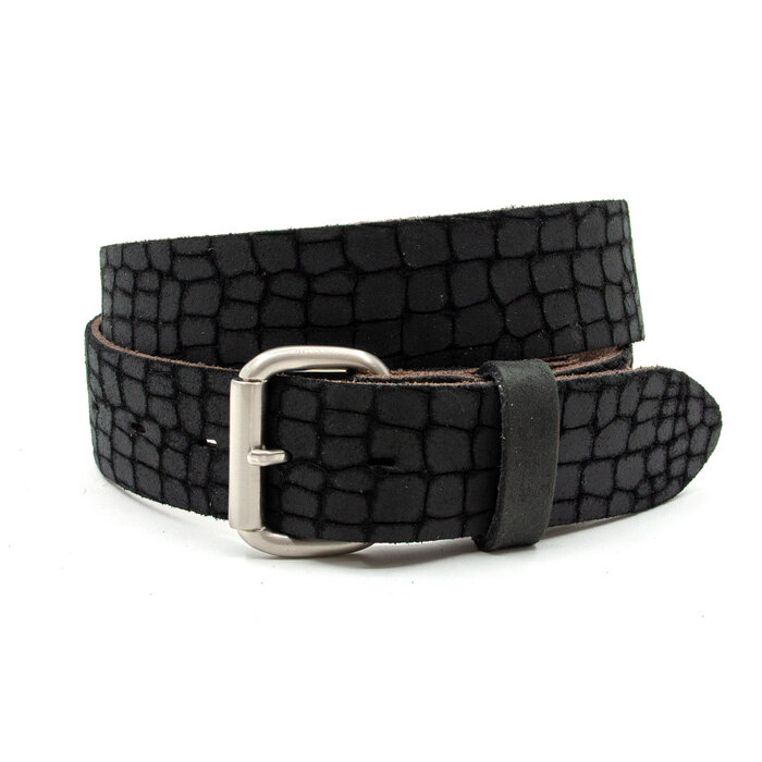 Thimbly Belts Jeans riem zwart met print