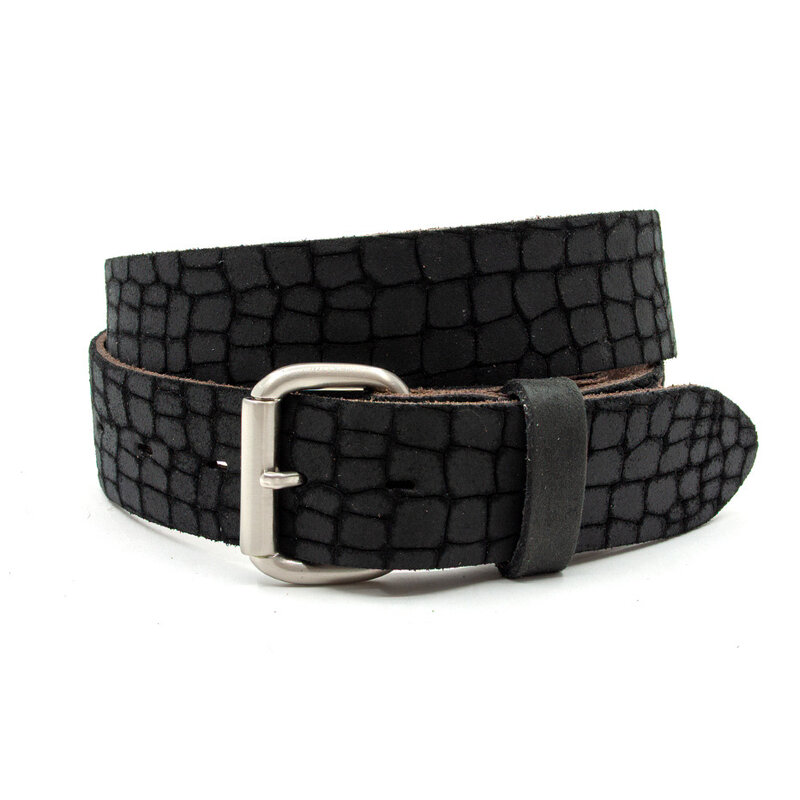 Thimbly Belts Jeans riem zwart met print