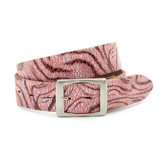 Thimbly Belts Jeans dames riem roze met motieven