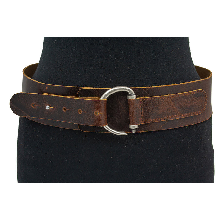 Thimbly Belts Dames afhangceintuur bruin vintage
