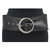 Nappa soft leren heup riem zwart