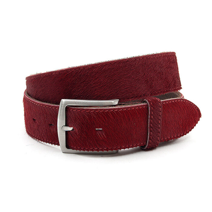 A-Zone Donker rode hair-on riem