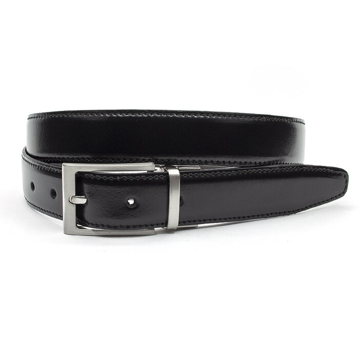 JV Belts Draaibare reversible riem cognac/zwart