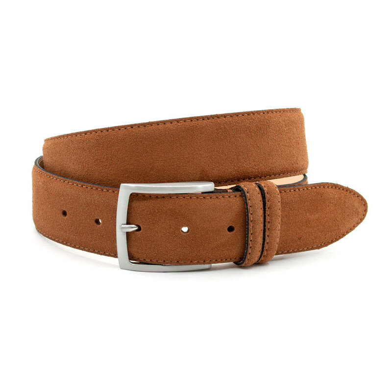Thimbly Belts Suede broekriem cognac