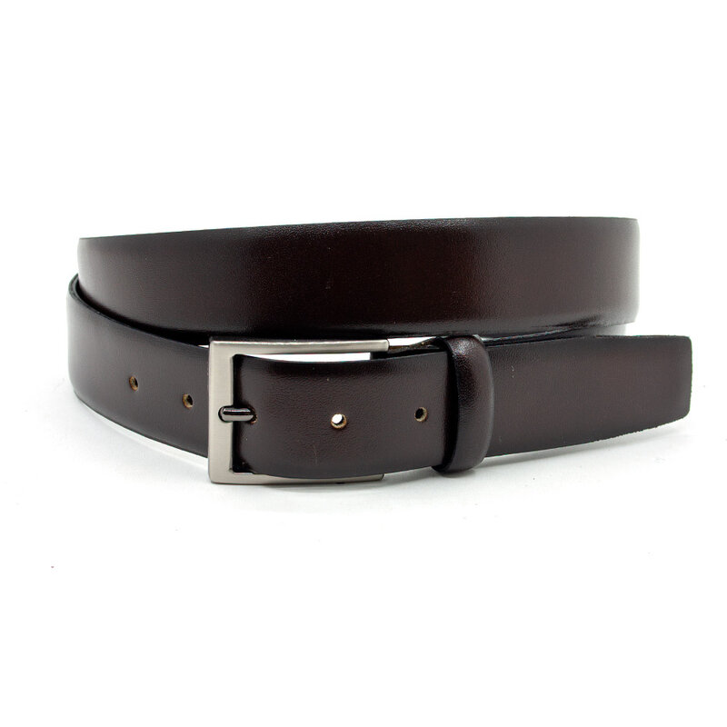 Thimbly Belts Donkerbruine gebolleerde pantalonriem