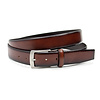 Thimbly Belts Klassieke riem bruin met print