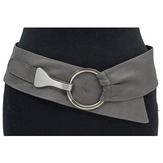 A-Zone Afhang ceintuur donkergrijs nappa leder