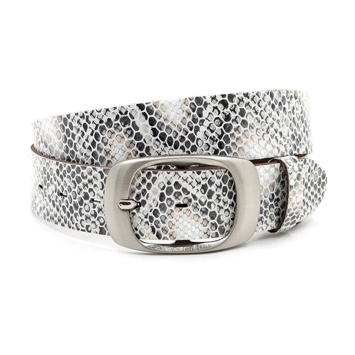 Thimbly Belts Dames riem wit honinggraat