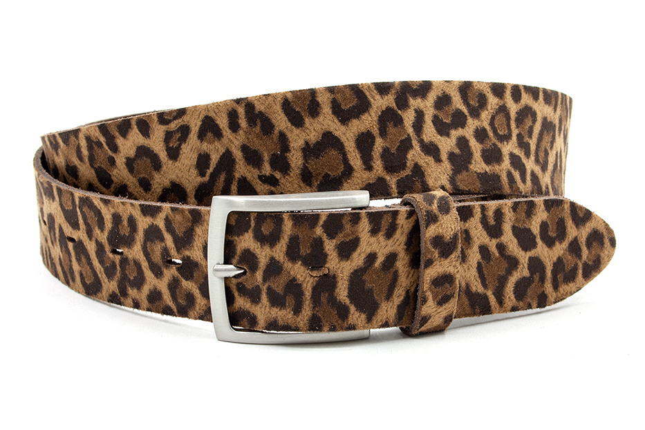 Thimbly Belts Dames riem bruin/zwart luipaard