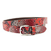 Dames riem rood croco print
