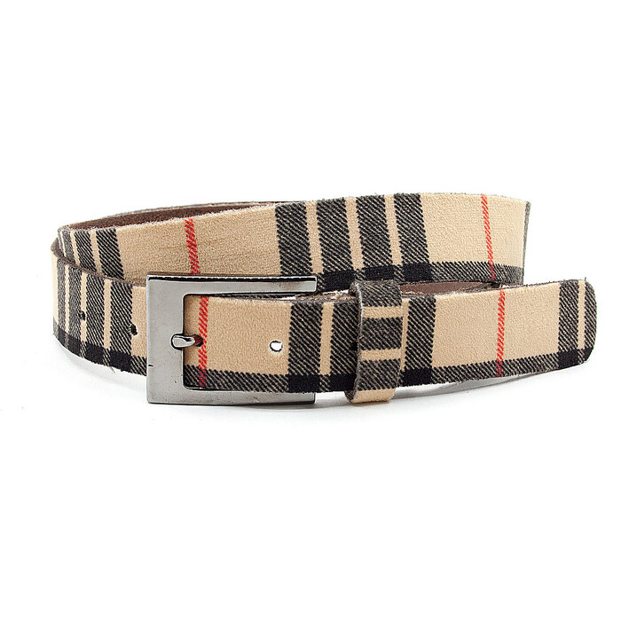 A-Zone Dames riem schotse ruit beige