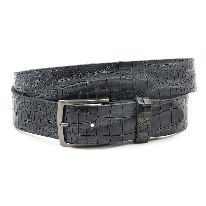 Thimbly Belts Jeans riem zwart met print