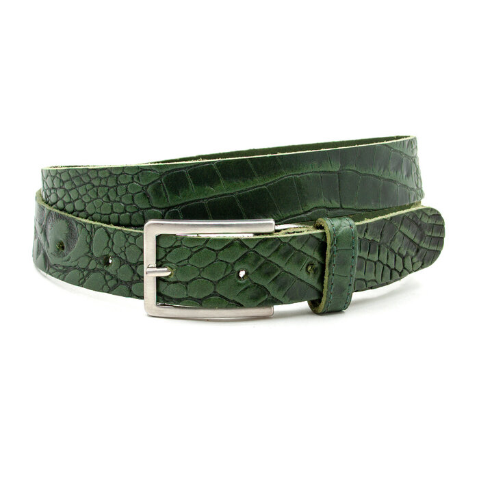 Thimbly Belts Dames riem groen croco