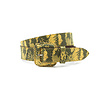 Dames riem geel/zwart met slangenprint