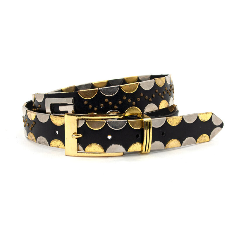 Thimbly Belts Dames riem zwart/goud/zilver