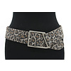Dames brede afhangriem leopard look