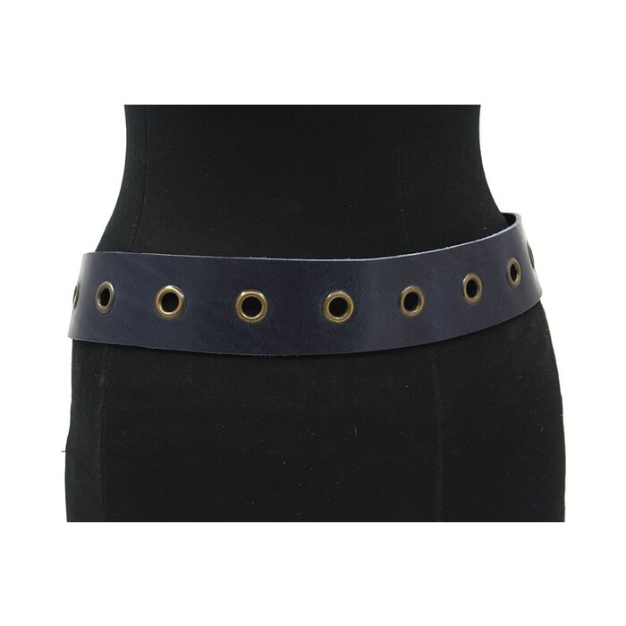 Thimbly Belts Dames afhangceintuur navy met ringen