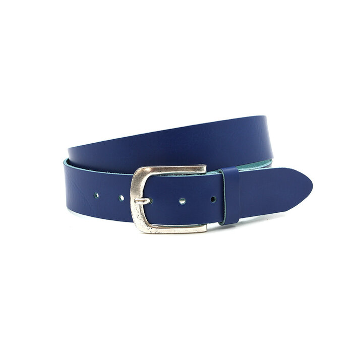 A-Zone Dames jeans riem kobalt blauw
