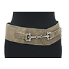 Dames nappa afhang/heupriem beige taupe