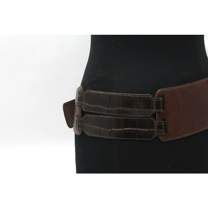 Thimbly Belts Dames afhangriem roodbruin/donkerbruin