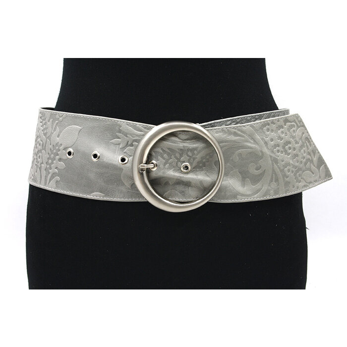 A-Zone Dames nappa taille/heupriem grijs