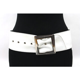 A-Zone Dames nappa heup/taille riem wit