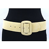 A-Zone Dames leren taille riem zacht geel