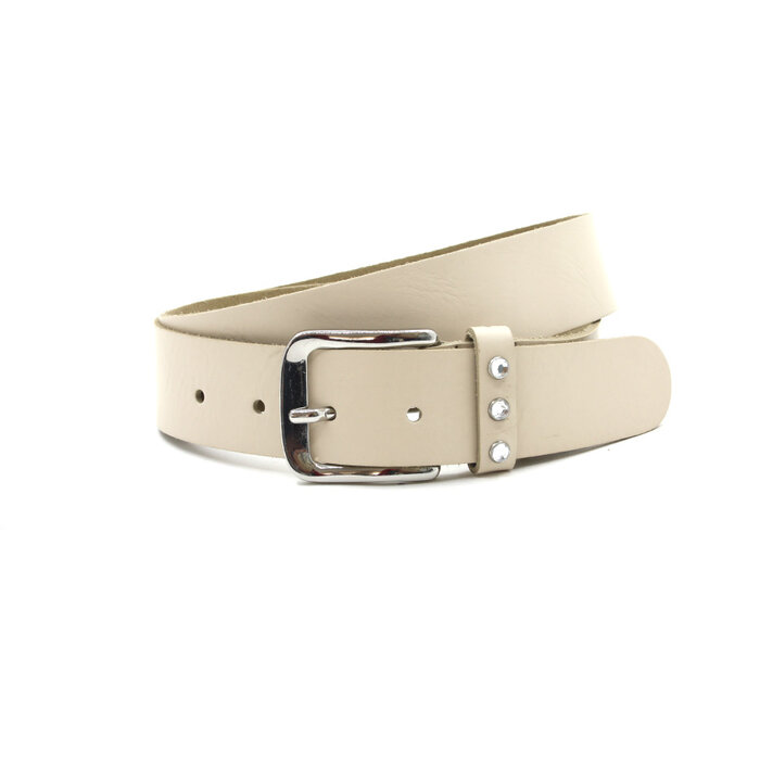 A-Zone dames riem beige strass