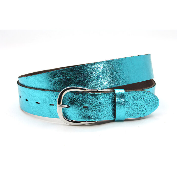Thimbly Belts Dames riem turquoise metallic