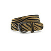 A-Zone Dames riem lichtbruin/zwart zebra hair-on