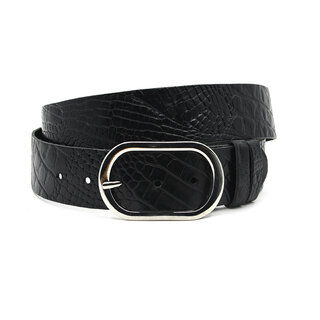 Thimbly Belts Dames afhangriem zwart croco